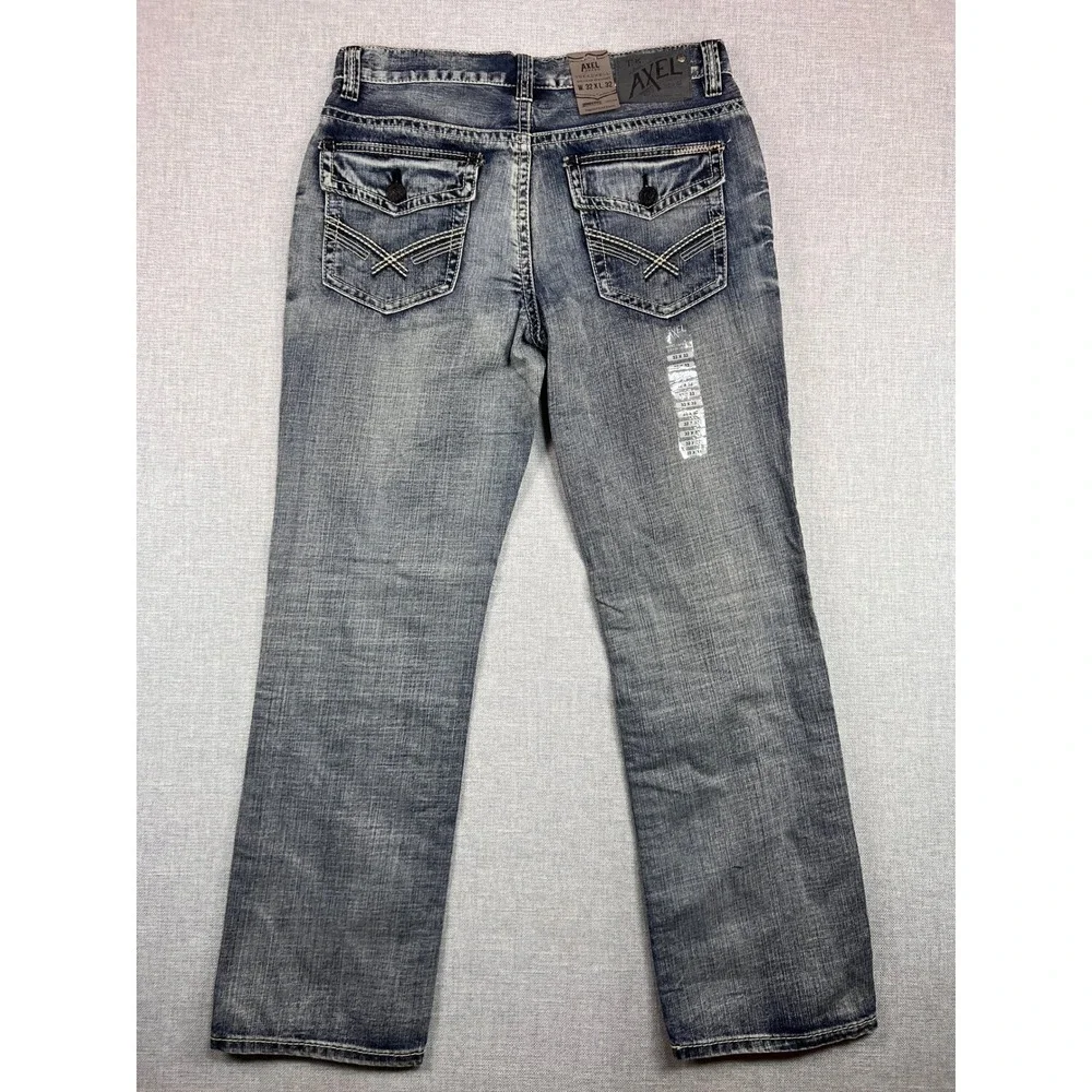 T.K. Axel Treadwell Relaxed Straight Jeans Men 32x32 Blue Denim Normcore NEW‎